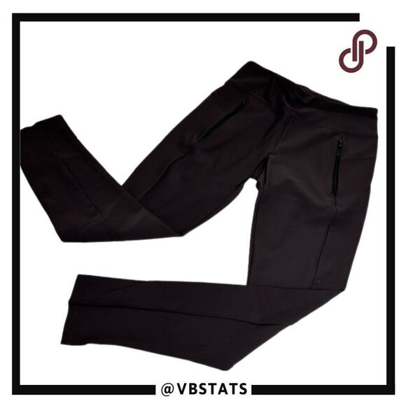 ATHLETA Stellar Espresso Brown High Rise Tight Leggings Zip pockets Size Small - Picture 2 of 8